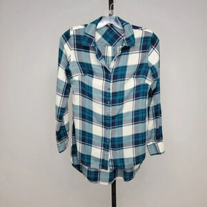 GEORGE Round Hem  High/Low Flannel